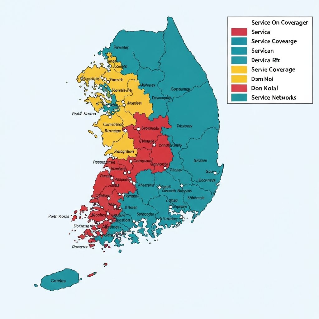 대한민국 서비스 지역